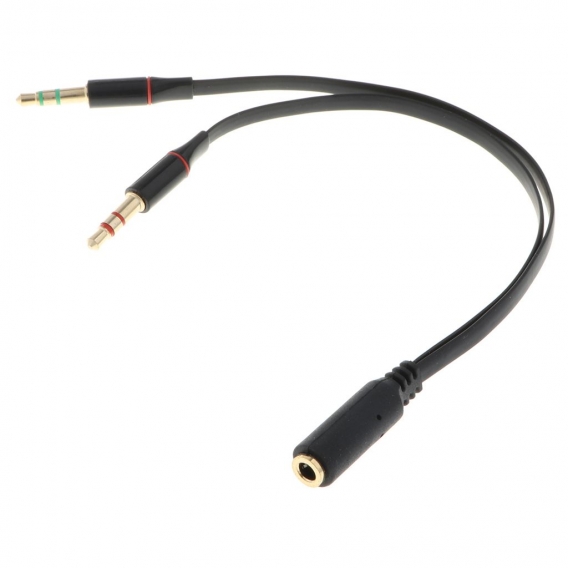 3,5mm Stereo Splitter Audio Kabel mit Separater Mikrofon und Kopfhörer Stecker für PC / Laptop Headset