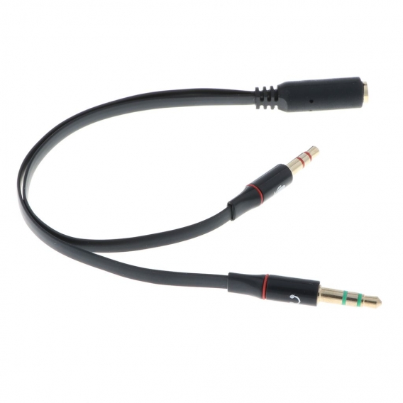 3,5mm Stereo Splitter Audio Kabel mit Separater Mikrofon und Kopfhörer Stecker für PC / Laptop Headset