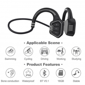 More about MIRUX Bluetooth Bone-Conduction Knochenschall Sport Kopfhörer mit offenen Ohren, kabellos, Knochenleitung, Bluetooth 5.1 mit Mik