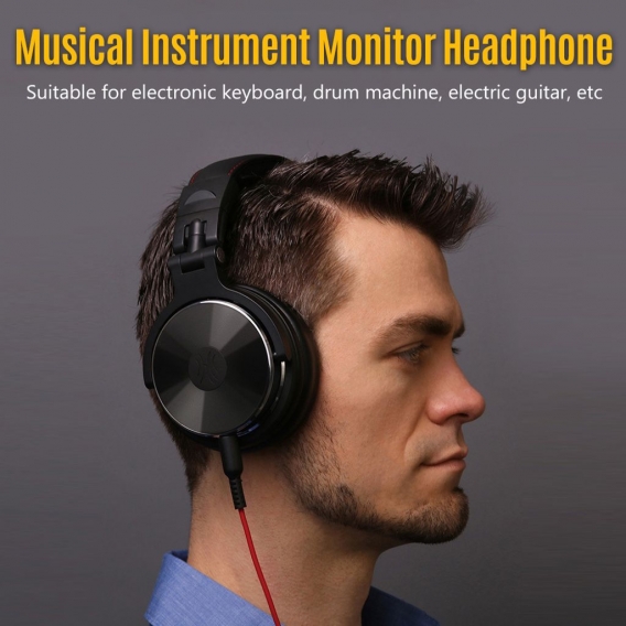 Professioneller Kopfhoerer fuer Musikinstrumentenmonitore Kabelgebundenes Headset mit 3,5-mm- und 6,5-mm-Audiokabeln fuer E-Pian