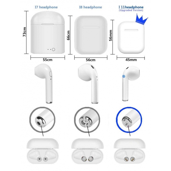 Bluetooth Kopfhörer,Drahtloses Touch-Bluetooth Noise-Cancelling-Kopfhörer,binaurale In-Ear-Sportohrhörer,Popup-Fenster mit Echtz