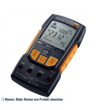 testo 760-2 TRMS Digital-Multimeter inkl. Batterien, Messleitungen, Adapter für Thermoelemente Typ K.