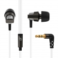 deleyCON SOUNDSTERS Premium S15 In Ear Kopfhörer - 3,5mm Klinken Stecker 90° abgewinkelt - Ohrhörer mit 1,2m TPE Rundkabel - Wei