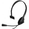 LogiLink Mono Headset mit Mikrofon 3,5 mm Klinkenstecker schwarz
