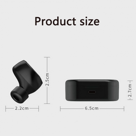 Bluetooth Kopfhörer, Kabellose Kopfhörer In Ear mit Premium Klangprofil mit intensivem Bass, Wireless Kopfhoerer mit LED Digital