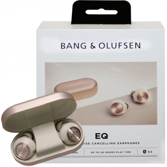 Bang & Olufsen Beoplay EQ Kabellose Ohrhörer mit aktiver Geräuschunterdrückung und Mikrofon, bis zu 20 Stunden Wiedergabe, Sand 