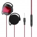 SHINI SN-Q140S 3,5-mm-Kabel-Headsets Sport-Kopfh?rer-Ohrh?rer-Headset-Lautst?rkeregler mit Mikrofon fš¹r Telefon