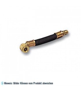 Füllschlauch "HD" 60cm, Anschlüsse 1/4SAE F 90° x 1/4SAE M mit Drücker WIGAM HDSL/4M-4/24
