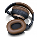 Lenco HPB-730BN - Bluetooth Kopfhörer mit Active Noise Cancelling (ANC) - Braun