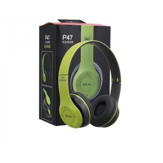 Bluetooth Wireless Headset AlianX P47 Bluetooth 5.0 + Edr Stereo Headphones MP3 / MP4 Radio FM, Grün