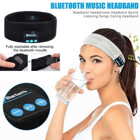 Schlaf Kopfhörer Bluetooth 5.0 Sport Stirnband Sportkopfhörer Stereo Headset Mit Mikrofon