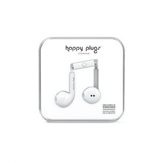 Happy Plugs Earbud Plus, Binaural, im Ohr, Weiß, 5 mW, Verkabelt, im Ohr