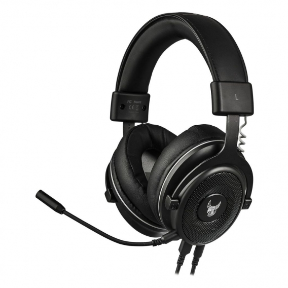 L33T Over-Ear Gaming-Kopfhörer kabelgebunden, beleuchtet, schwarz