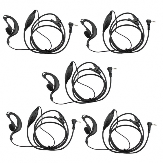 5Stk. G-form Ohrhörer Headset mit PTT Mic Kopfhörer für Motorola T9000, T9500, T9550, T9500R, T9500XLR,