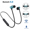 Magnetisches In-Ear-Stereo-Headset Kopfhörer Drahtloses Bluetooth 4.2-Kopfhörergeschenk-(Blau)