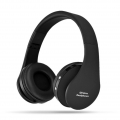 Drahtloser Stereo-Bluetooth-Kopfhörer NX-8252 Faltbarer Sport-Kopfhörer-Headset-(Schwarz)