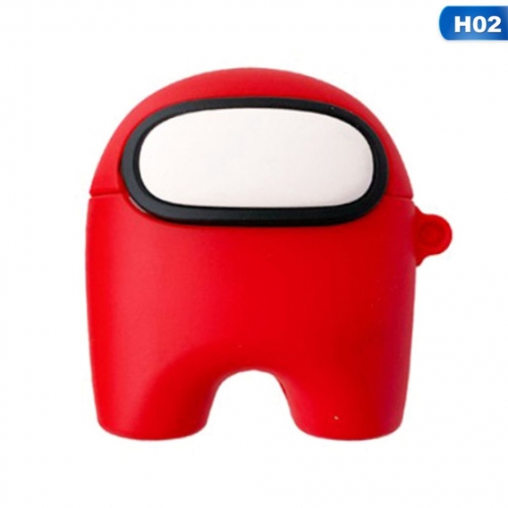 Among Us Rot Fall mit Clip Für AirPods1/2 Pro Schutzhülle Hülle Case Silikon Kopfhörer Tasche