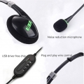 USB-Headset mit Mikrofon, Geräuschunterdrückung und Audiosteuerung, Stereo-PC-Kopfhörer für Business, Call Center, Büro-Computer