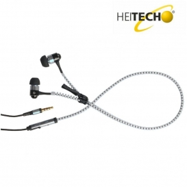 More about Heitech Stereo In-Ear Kopfhörer mit Mikrofon Zipper Headset Headphone Ohrhörer , Heitech Ohrhörer Zipper:Farbe weiß