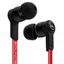 More about SOUNDSTERS S18 - Extrem leichte In-Ear Kopfhörer für alle Mobilgeräte - Rot