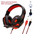 Soyto SY830MV Stereo Gaming Headset Lautstärkeregler mit Mikrofon für PC-(rot)