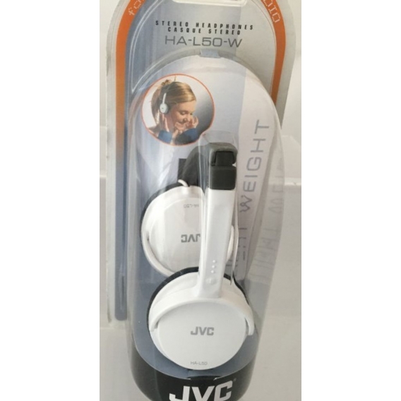 JVC HA L 50 W extraleichter Kopfhörer - faltbares Design weiß