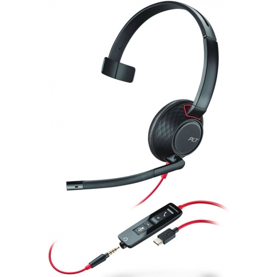 Poly Headset Blackwire C5210 monaural USB-C & 3,5 mm