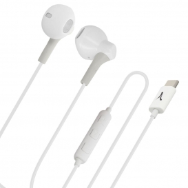 More about Akashi USB-C in-ear Kopfhörer mit Mikrofon und Multifunktionstasten – Weiß