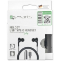 4smarts Aktives In-Ear Stereo Headset Melody USB-C Schwarz | USB Typ C