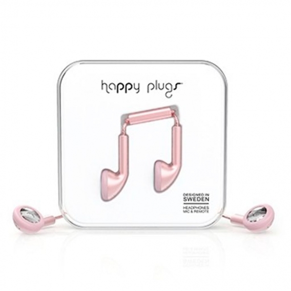 Happy Plugs Earbug, Kopfhörer, im Ohr, Gold, Pink, Binaural, Verkabelt, Im Ohr