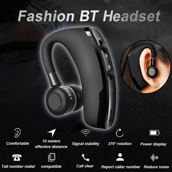 V9 Business Sports Drahtlose Bluetooth-Ohrhoerer Stereo-Musik-Headset