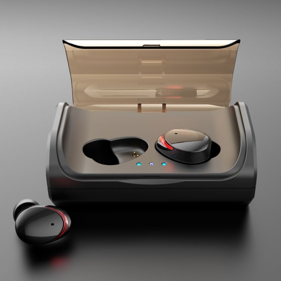 TWS T8 Bluetooth 5.0 Echte drahtlose Kopfhörer In-Ear-Ohrhörer Touch Control Stereo-Kopfhörer IPX6 Wasserdichtes Sport-Headset m