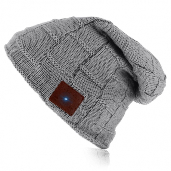 Kabellose Bluetootgh Mütze – Mit Freisprechanlage und Kopfhörer – Grau