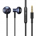 Baseus Encok H19 3,5-mm-Kopfhörer mit Kabel, Miniklinke mit Fernbedienung und Mikrofon, blau (NGH19-01)