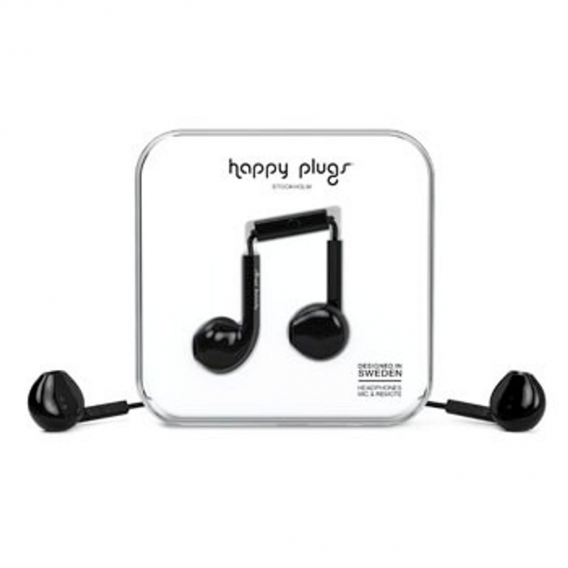 Happy Plugs Earbud Plus, Verkabelt, im Ohr, Binaural, Im Ohr, 20 - 20000 Hz, Schwarz