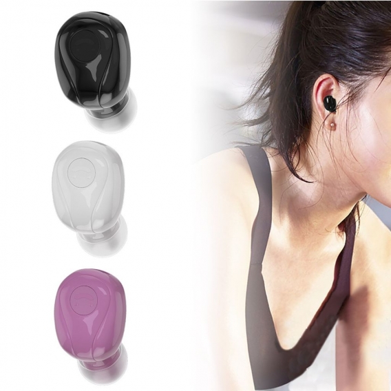 Y01 Mini Bluetooth 5.0 Drahtloser In-Ear-Stereo-Kopfhoerer Sport-Ohrhoerer mit Mikrofon Schwarz