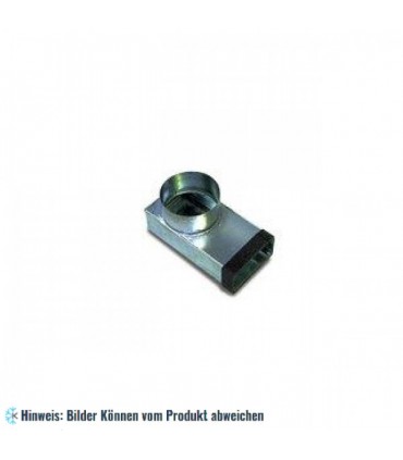 Flachkanal Endstück für Tellerventile NW100x140mm Wohnraumlüftung Flachkanäle