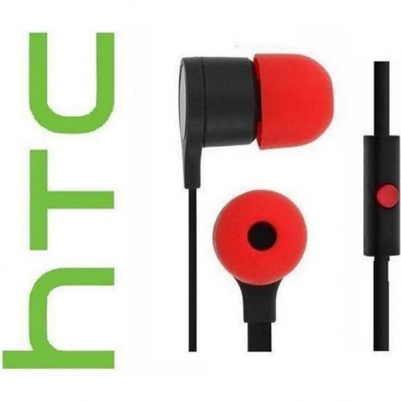 HTC RC-E295 Stereo Headset + Earpads 39H00014-00M schwarz/rot bulk