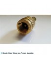 R410A Adapter 1/4" Aussengewinde x 5/16" SAE Innengewinde mit Ventildrücker
