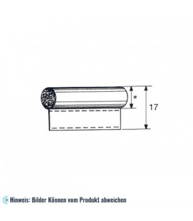 Moosgummidichtung D＝8 mm weiß Stoffbespannt 1m