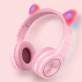 Pndwfr Kinder Kopfhörer Bluetooth mit LED-Beleuchtung, faltbar Stereo-Kopfhörer mit Mikrofon und Lautstärkeregler  für iPhone / 
