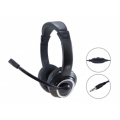 CONCEPTRONIC Headset Klinke 2m Kabel,Mikro,Fernb.Stereo   sw