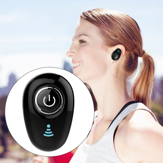 Mini Wireless Bluetooth Kopfhoerer Sport Freisprecheinrichtung In-Ear Stereo Earbud Headset Weiss