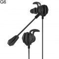 G6 Dynamische Rauschunterdrückung In-Ear-Kopfhörer mit Kabelanschluss und Dual-Mikrofon-(Schwarz)