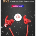 Bluetooth Earphones Wireless Headphones Magnetic Attraction Waterproof Sport Handsfree Headset with Mic Support TF card (schwarz