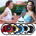 Drahtloser Bluetooth Stereo Sound Kopfhoerer MP3 Player Sport Kopfhoerer mit Mikrofon Rot