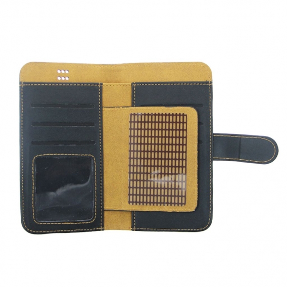 TOP SET Portemonnaie Schutz Hülle kompatibel mit Xiaomi Redmi Note 9  schwarz aus Kunstleder + Kopfhörer Walletcase Smartphone T