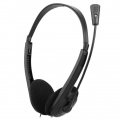 3,5 mm kabelgebundener Stereo-Kopfhörer mit schwerem Bass,Rauschunterlegungsungs-Headset mit Mikrofon für PCS chwarz