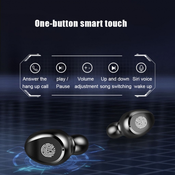 Touch Control Kabellose Bluetooth-Kopfhörer, Mini F9 5.0 TWS IPX5 Wasserdicht Touch Wireless Stereo Bluetooth Headset, Mini Stea