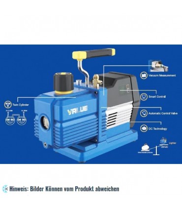2-stufige Vakuumpumpe VRP-8DI, 227 l/min, Smart Control, Vakuumanzeige, automatisches Steuerventil (Magnetventilfunktion) für R3